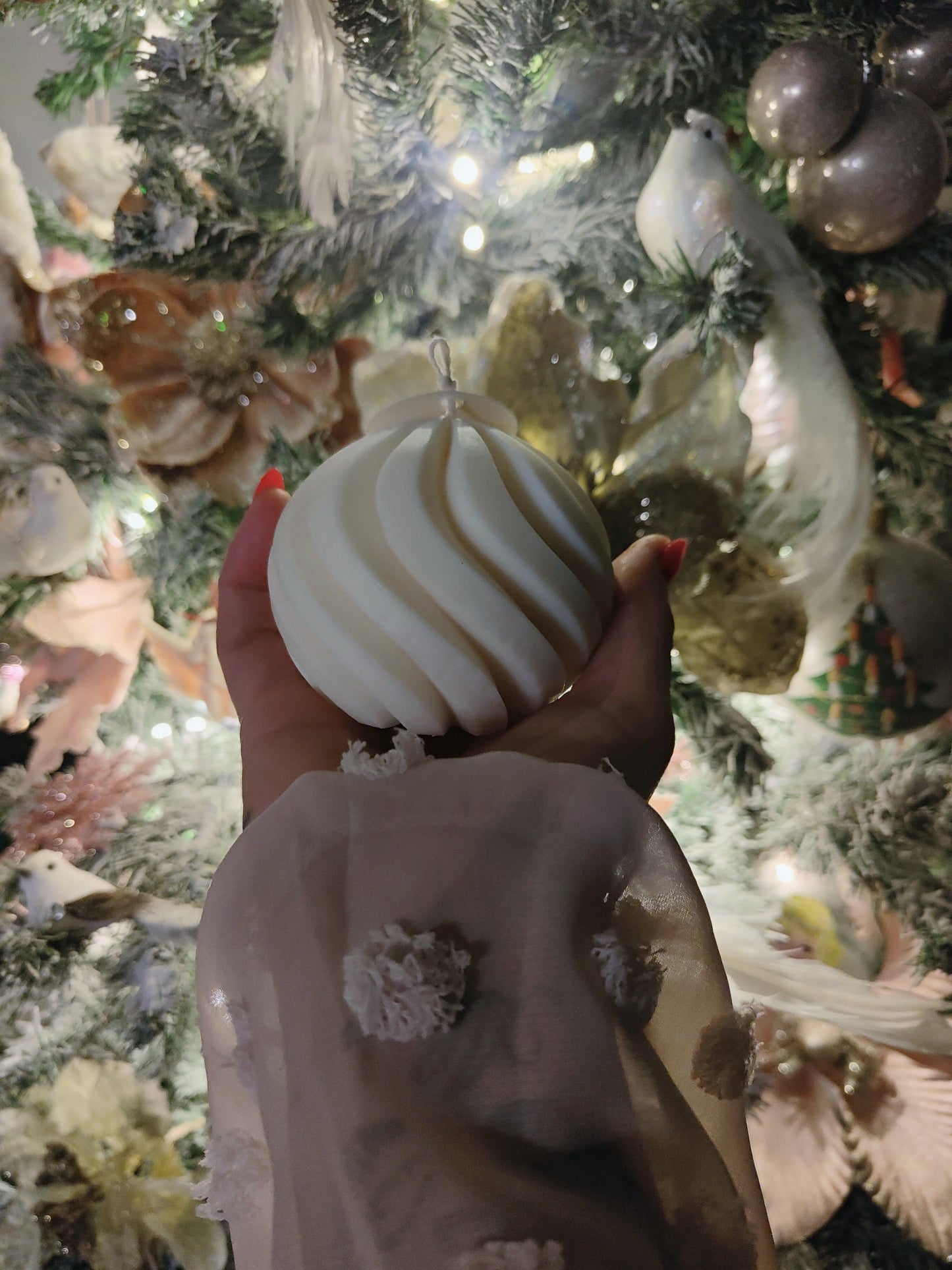 Sculptural Ball & Wave Candles