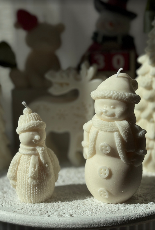 Snowman Candle Duo