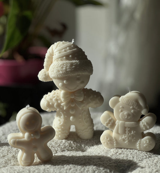 Gingerbread & Festive Bear Candle Collection