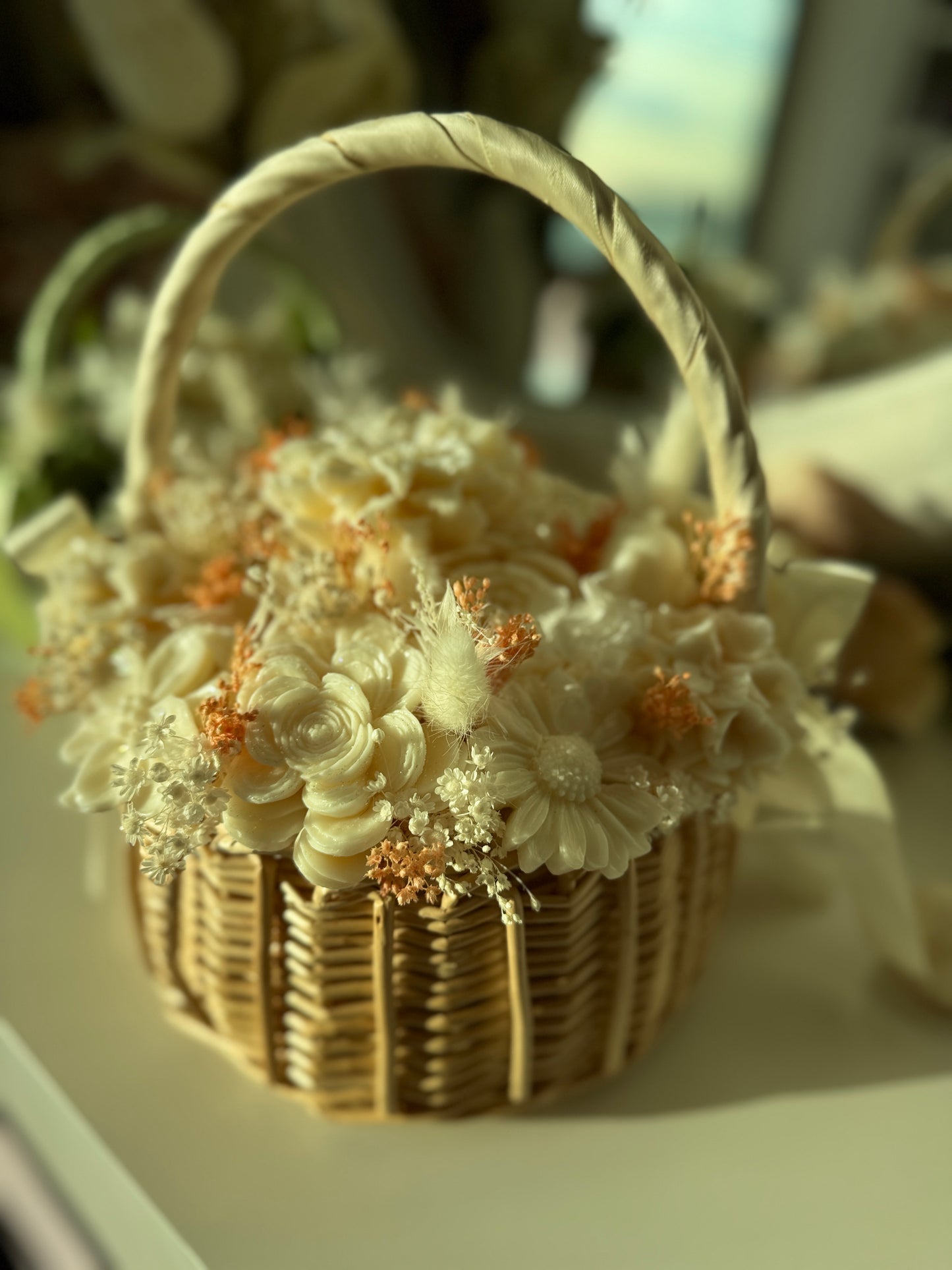 Fleur Basket Collection | Handmade Floral Candle Basket