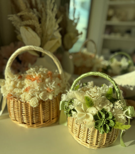 Fleur Basket Collection | Handmade Floral Candle Basket