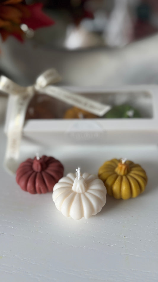 Harvest Trio — Pumpkin Candle Gift Box