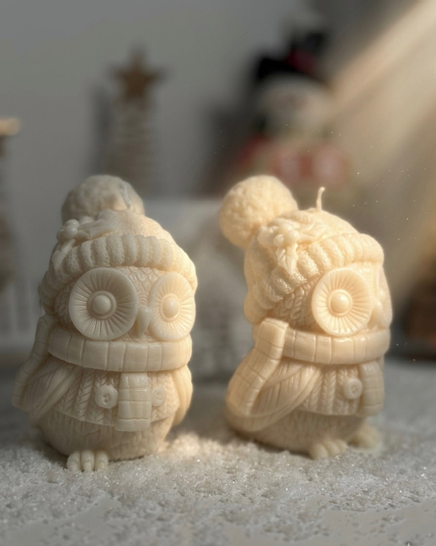 Woodland Owls | Sculptural Soy Wax Candles
