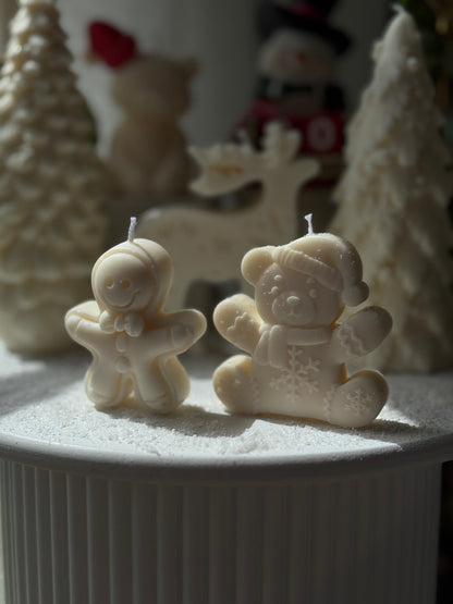 Gingerbread & Festive Bear Candle Collection