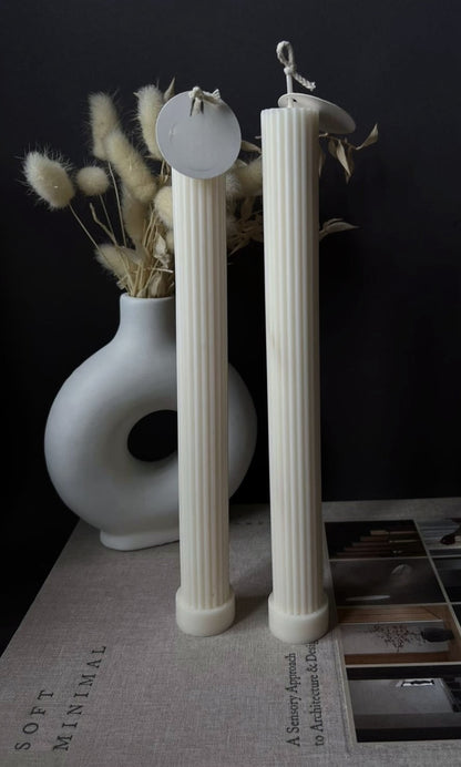 Ribbed Taper Candle Collection