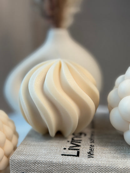 Bubble & Waves Sculptural Soy Wax Candles