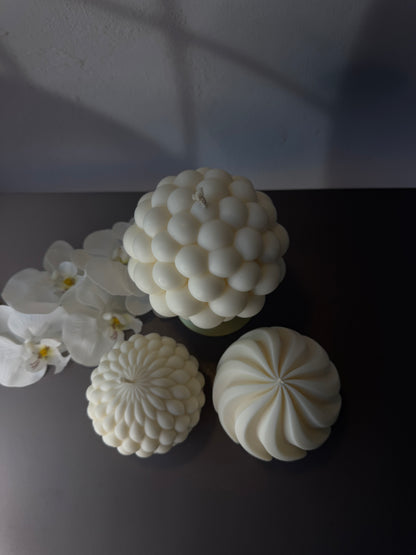 Sculptural Ball & Wave Candles