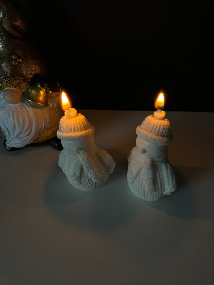 Snowman Candle Duo