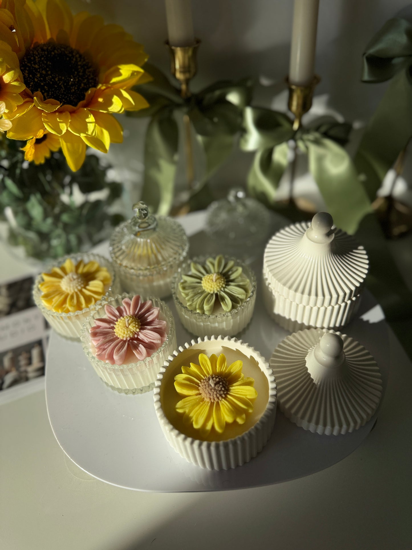 🌼 Daisy Candles Collection