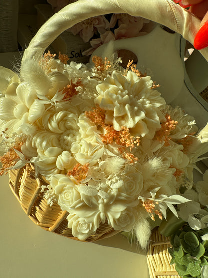 Fleur Basket Collection | Handmade Floral Candle Basket
