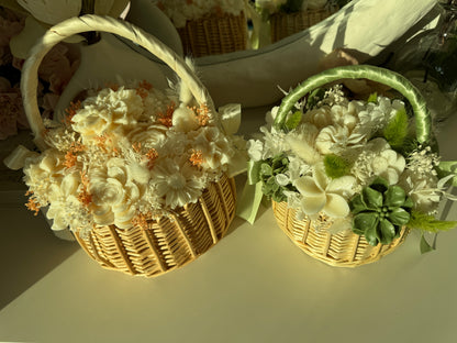 Fleur Basket Collection | Handmade Floral Candle Basket