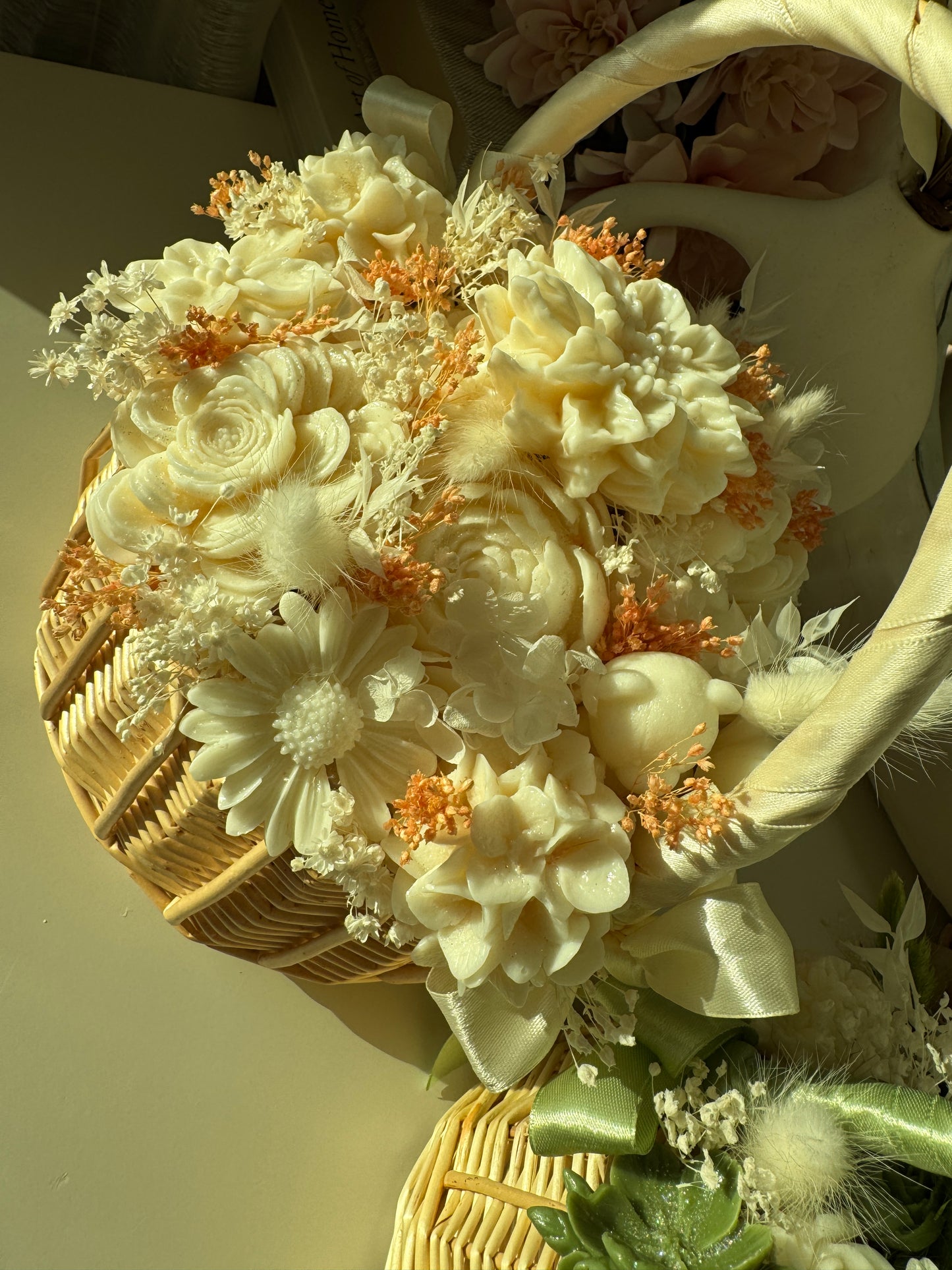 Fleur Basket Collection | Handmade Floral Candle Basket