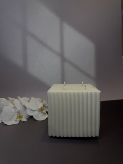Fluted Block Candle