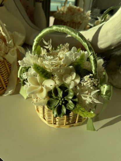 Fleur Basket Collection | Handmade Floral Candle Basket