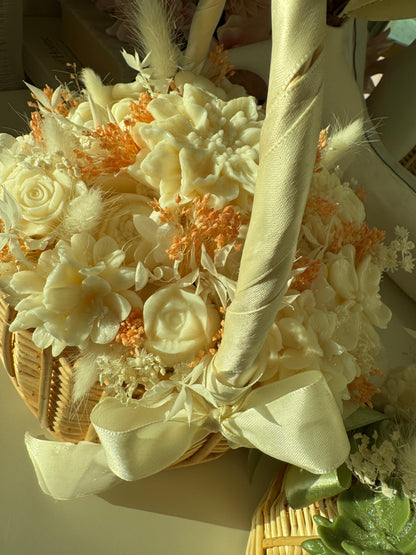Fleur Basket Collection | Handmade Floral Candle Basket
