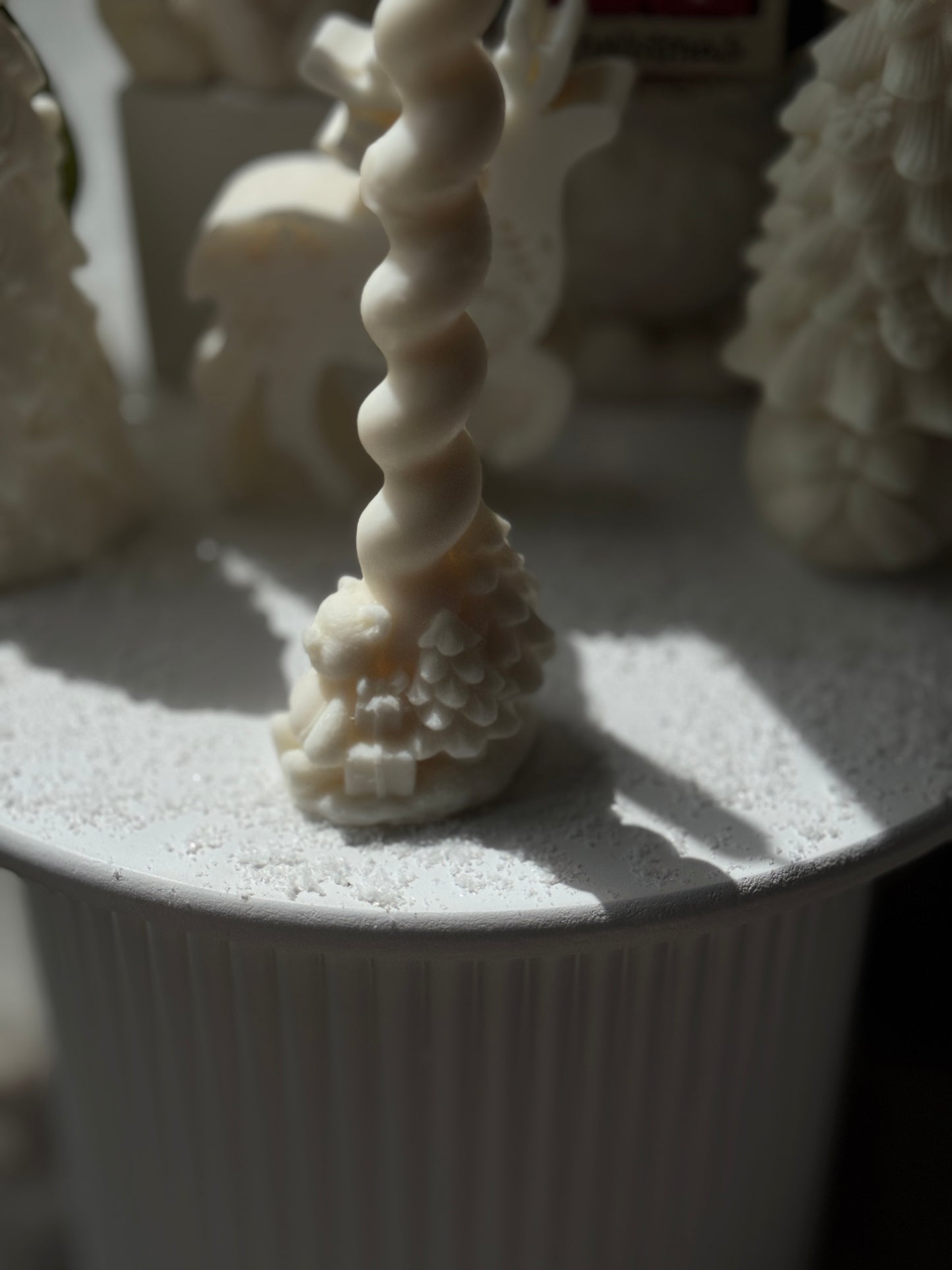 Christmas Spiral Bear Candle