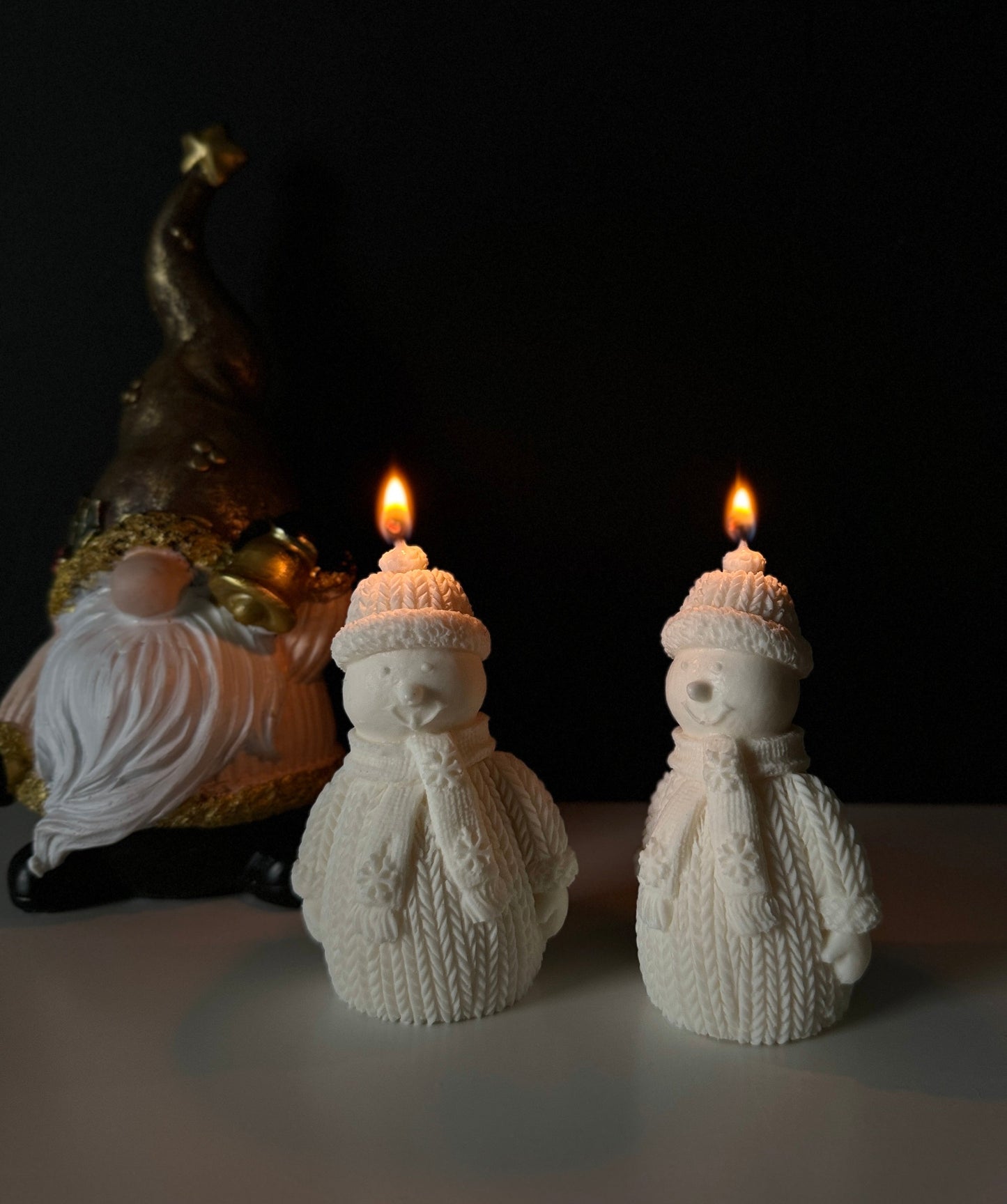 Snowman Candle Duo