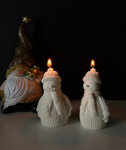 Snowman Candle Duo