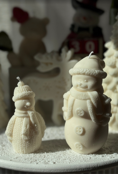 Snowman Candle Duo