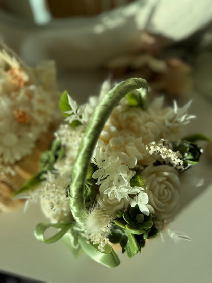Fleur Basket Collection | Handmade Floral Candle Basket