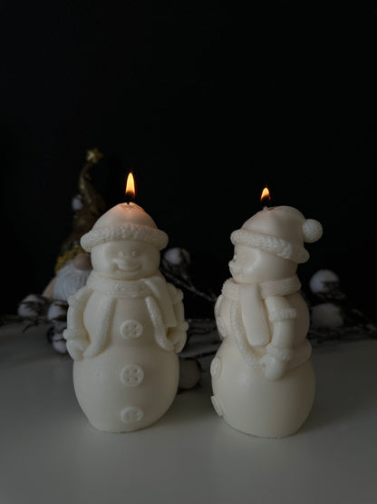 Snowman Candle Duo