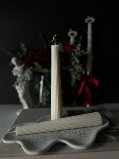 Ribbed Taper Candle Collection