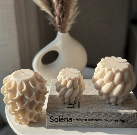 Aura & Gloria Sculptural Soy Wax Candles
