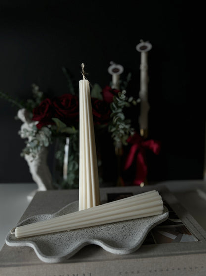 Ribbed Taper Candle Collection