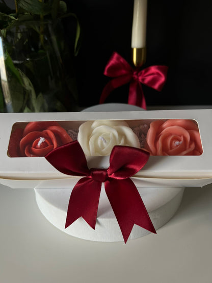 Rose Trio Gift Box Candles