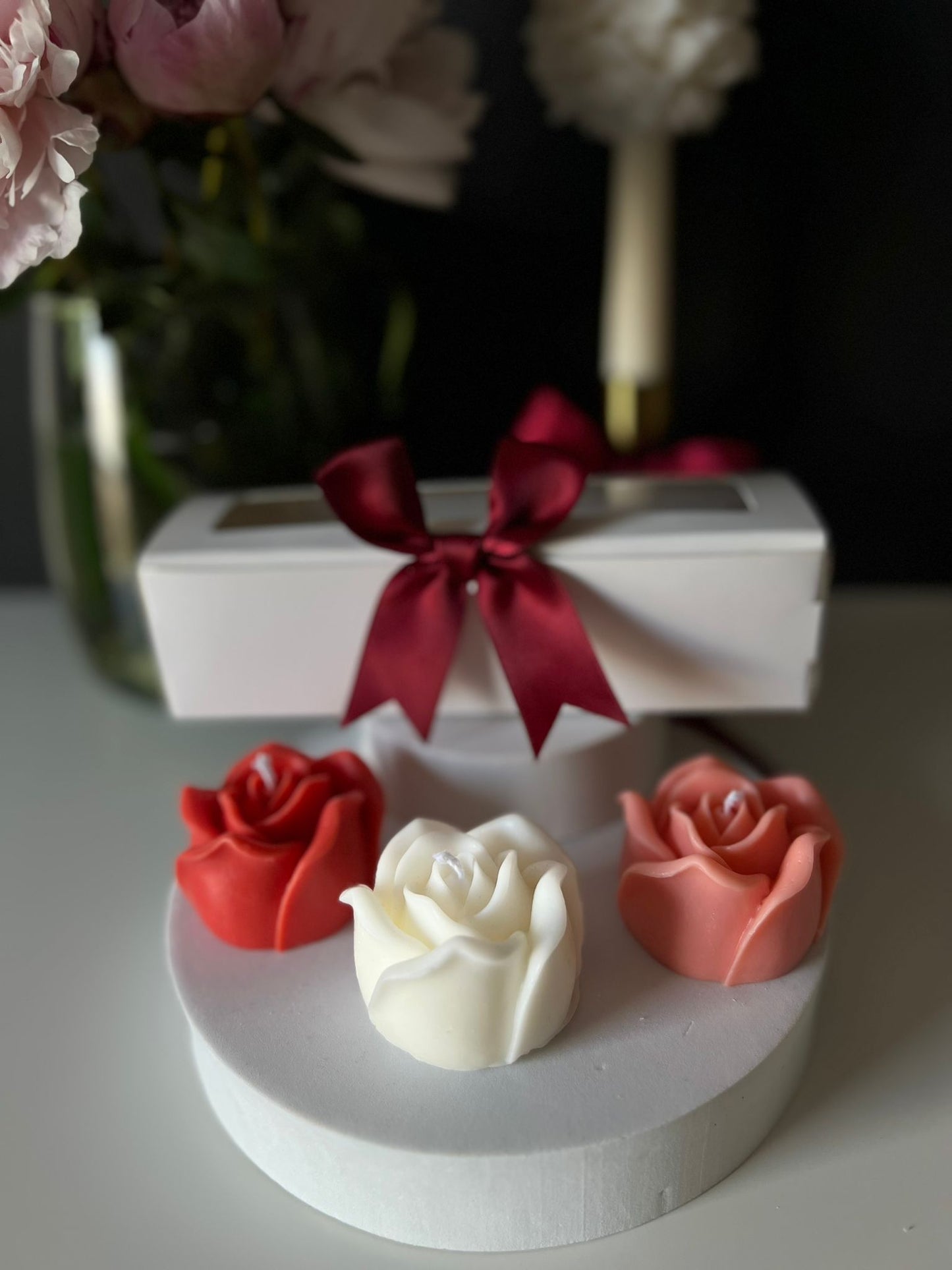Rose Trio Gift Box Candles