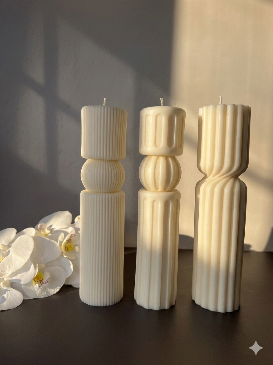 Linéa Collection-Sculptural Soy Wax Candles